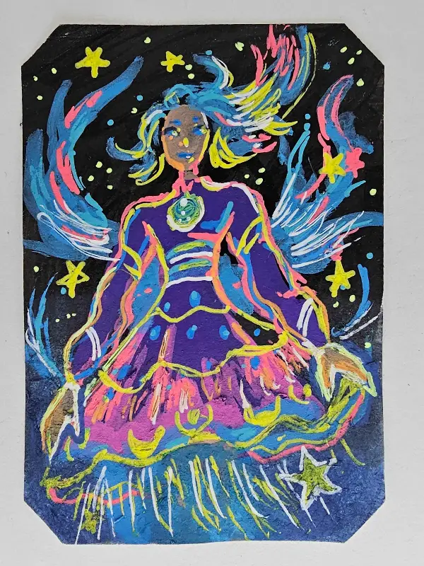 Galaxy Girl aceo art card