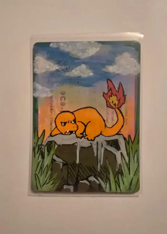 Lil doodle CharChar ❤ aceo art card