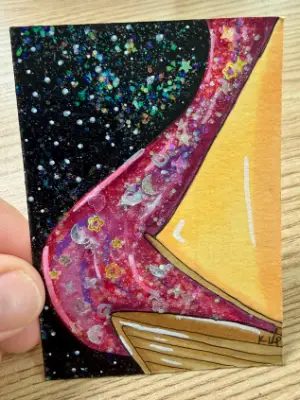 Sail Away aceo art card thumbnail 1