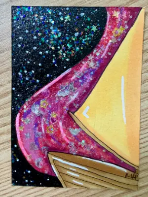 Sail Away aceo art card thumbnail 2
