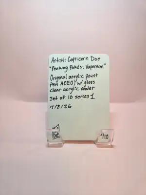 Peeking Pokémon #7: Vaporeon aceo art card thumbnail 2