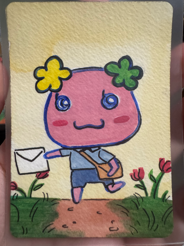 Delivery Flowertchi (Furawatchi) aceo art card