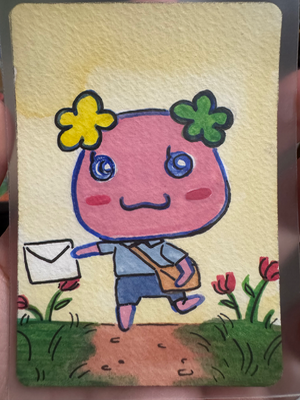 Delivery Flowertchi (Furawatchi) aceo art card thumbnail 1