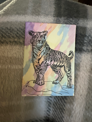 Tiger Pride aceo art card thumbnail 1