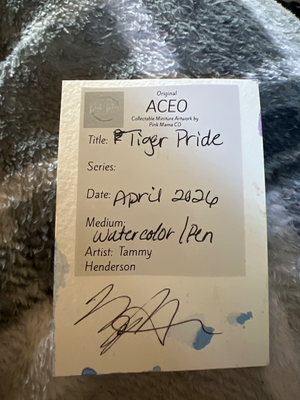 Tiger Pride aceo art card thumbnail 2