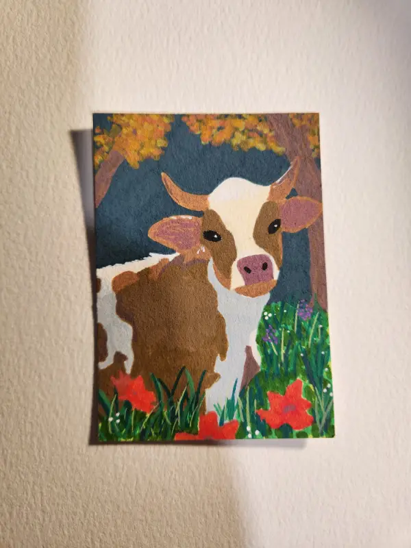 Moooooo aceo art card