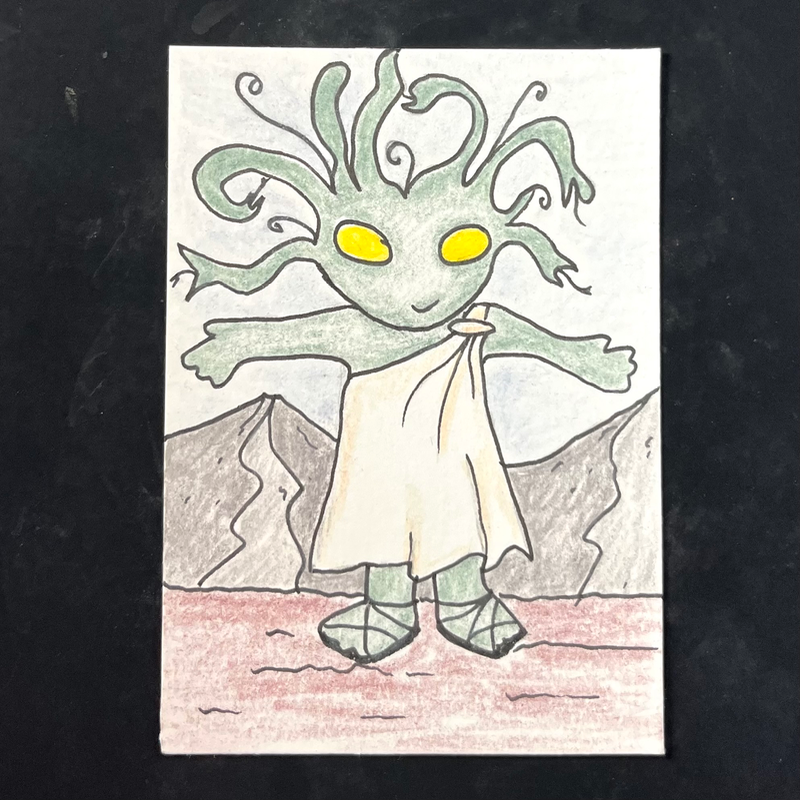 Cute Medusa aceo art card