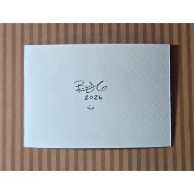 Pink Garfield Portrait aceo art card thumbnail 2