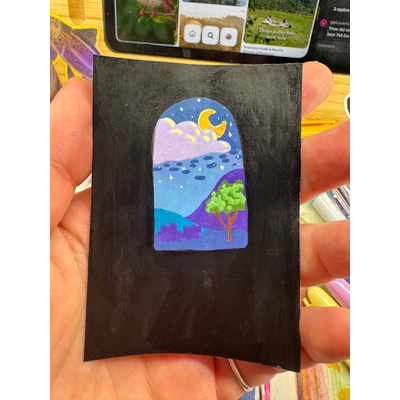 View from my window aceo art card thumbnail 1