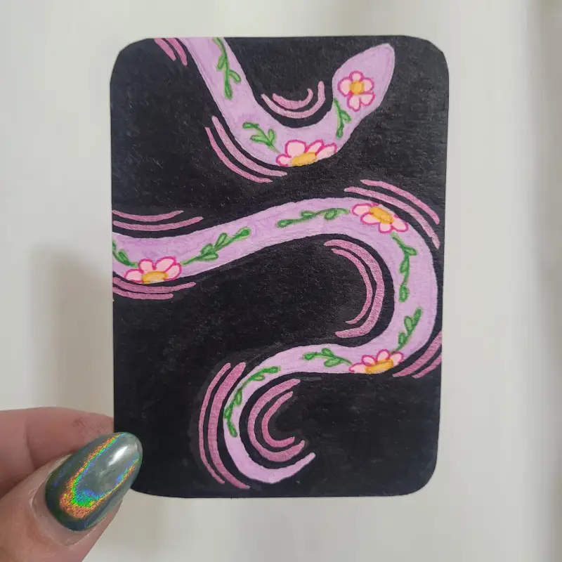 Garden Snake aceo art card
