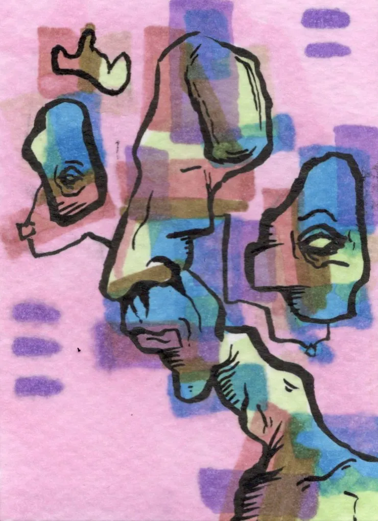 Blurred aceo art card