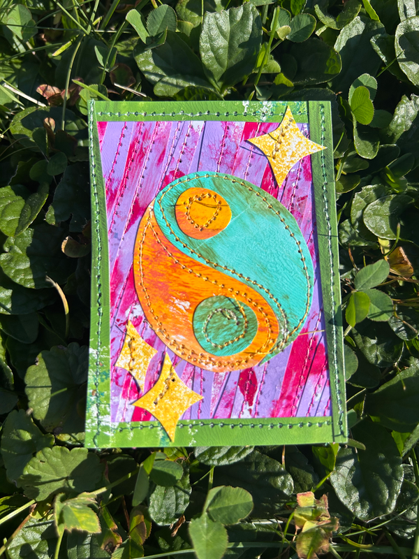 Sparklin’ yin yang aceo art card
