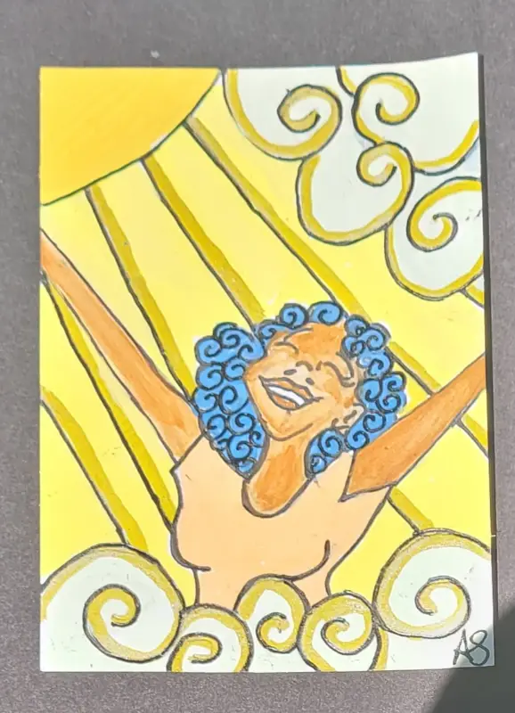Fruits of the spirit 5/9 -Joy aceo art card