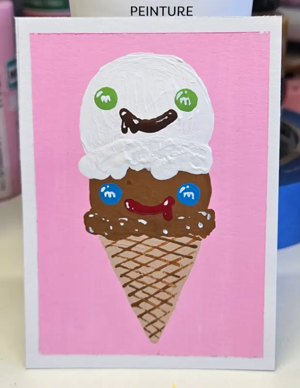Double Scoop aceo art card