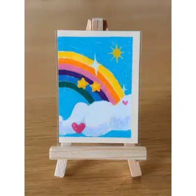 Care Bears Rainbow BUNDLE aceo art card thumbnail 3
