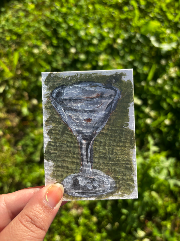 “Martini” Drink Glass Cup aceo art card