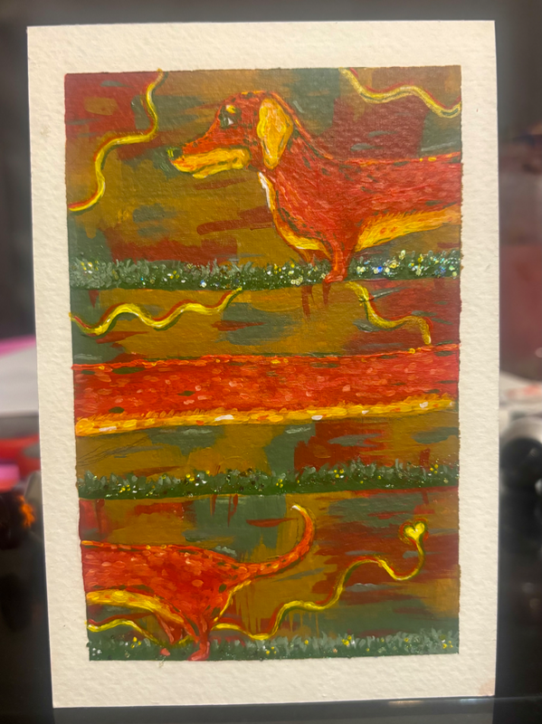 Weenie aceo art card