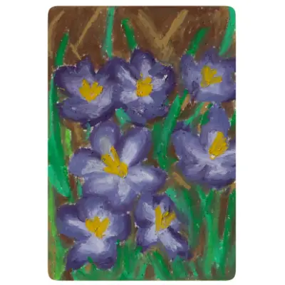 Crocuses aceo art card thumbnail 1