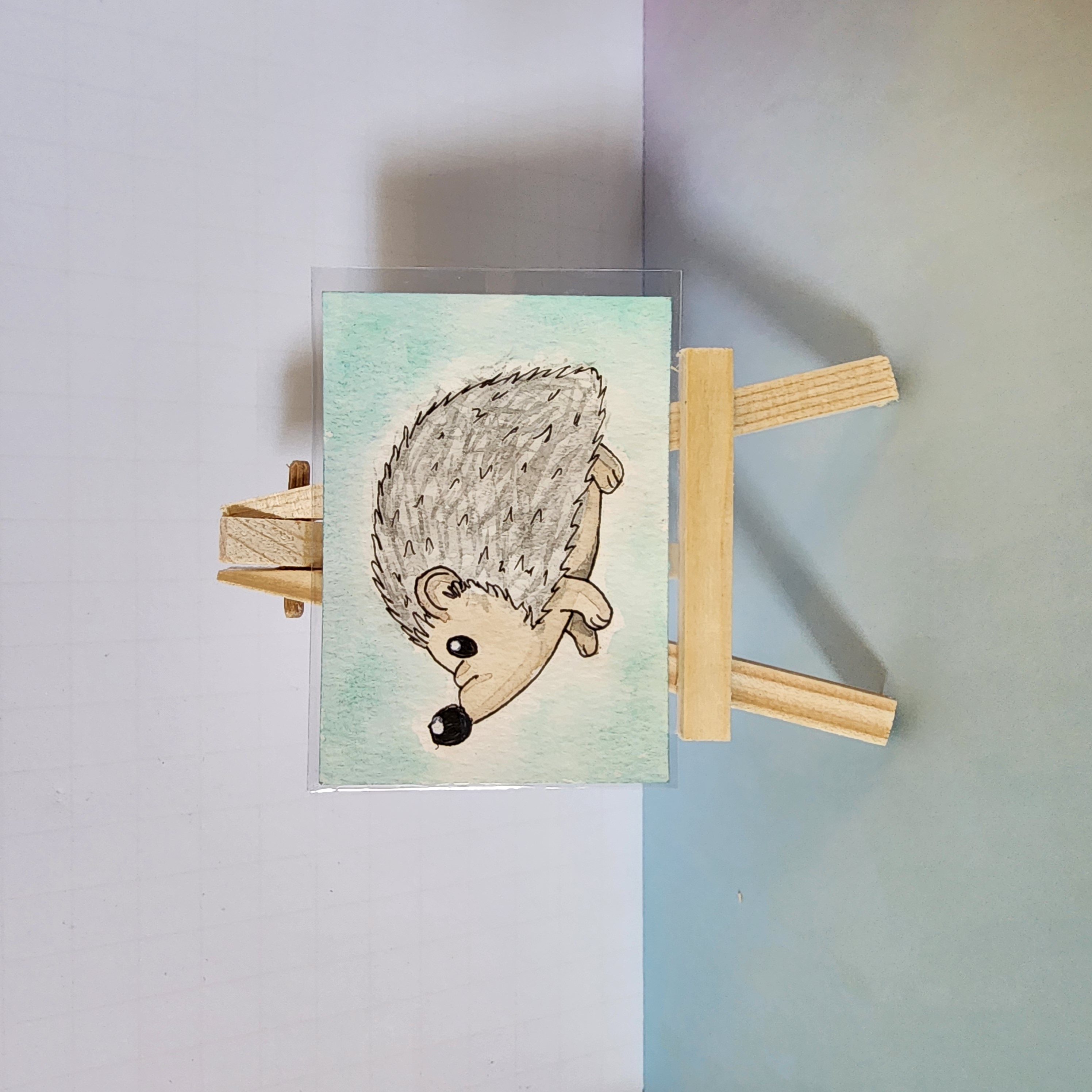 Hedgieee aceo art card