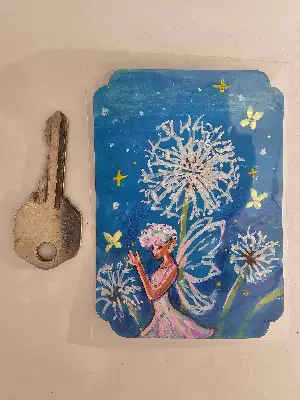 Dandelion Fairy aceo art card thumbnail 2