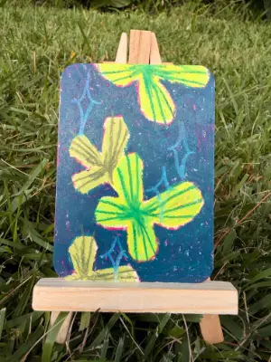 Lucky Clover (holographic) aceo art card thumbnail 1