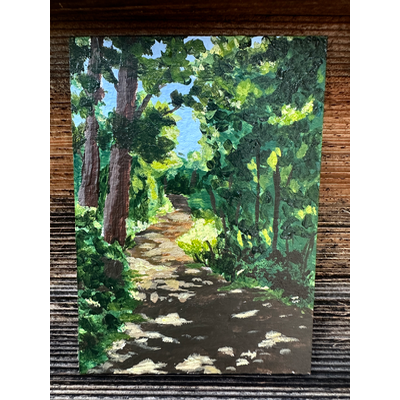Afternoon Walk aceo art card thumbnail 1