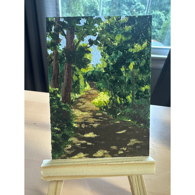 Afternoon Walk aceo art card thumbnail 2