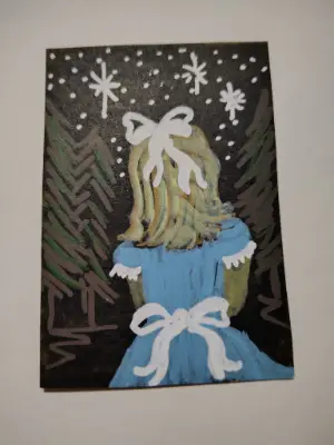 Goldie forest ninthhouseoracle aceo art card thumbnail 1