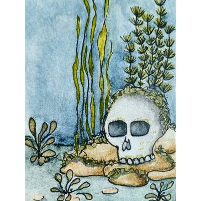 Mossy Hair aceo art card thumbnail 2