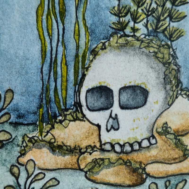 Mossy Hair aceo art card