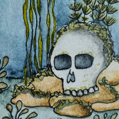 Mossy Hair aceo art card thumbnail 1