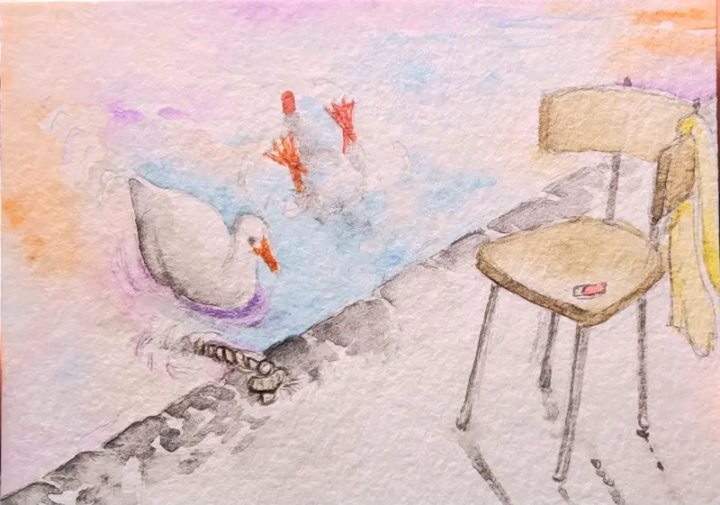 Dabbling Ducks aceo art card