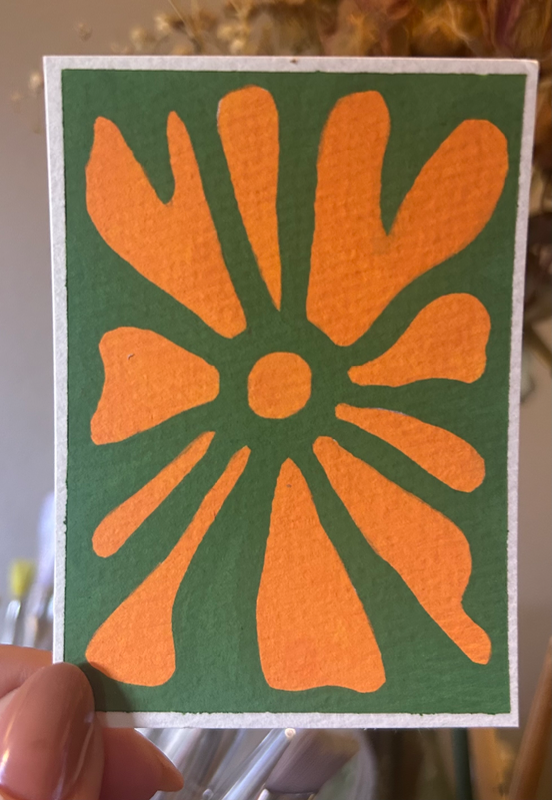 flower? aceo art card