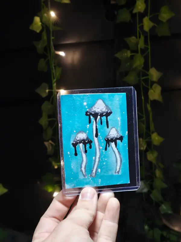 Inky Cap aceo art card