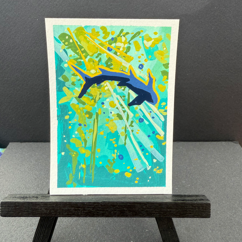 sharkscape aceo art card