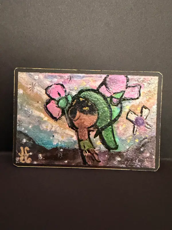 Petal Power aceo art card