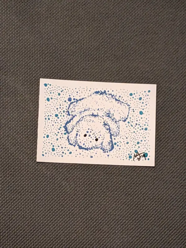 ACEO Orginial - Stuffed Animal 2.5x3.5 aceo art card