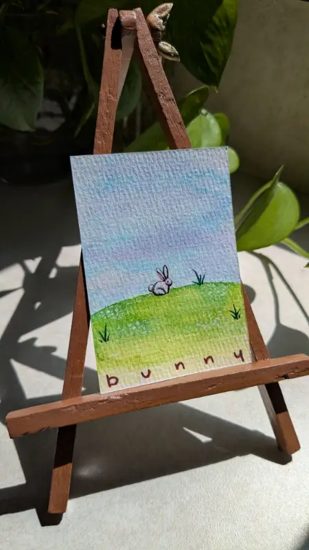 Tiny Bunny aceo art card