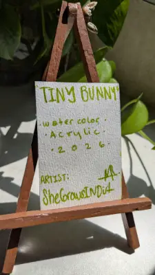 Tiny Bunny aceo art card thumbnail 2