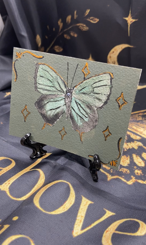 Whimsy Arhopala eumolphus aceo art card