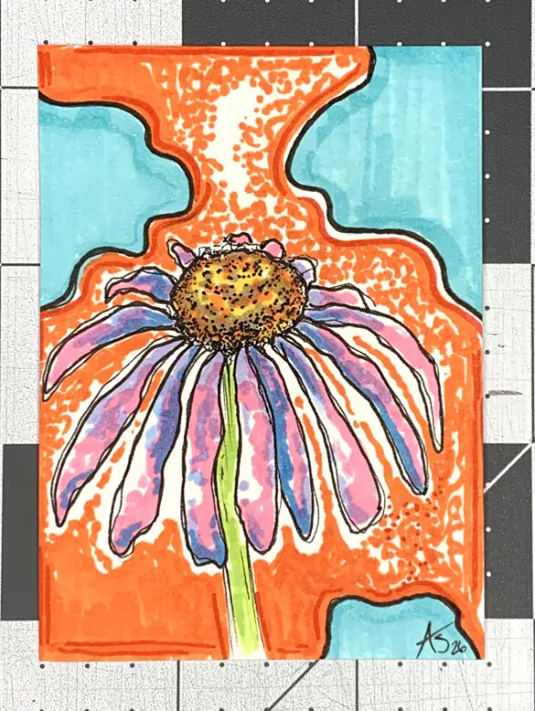 Wildflower aceo art card