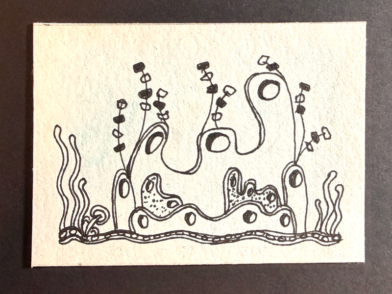 Galactic Seascape #1 aceo art card