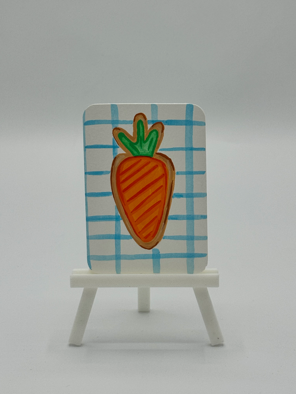 Carrot Easter sugar cookie aceo art card