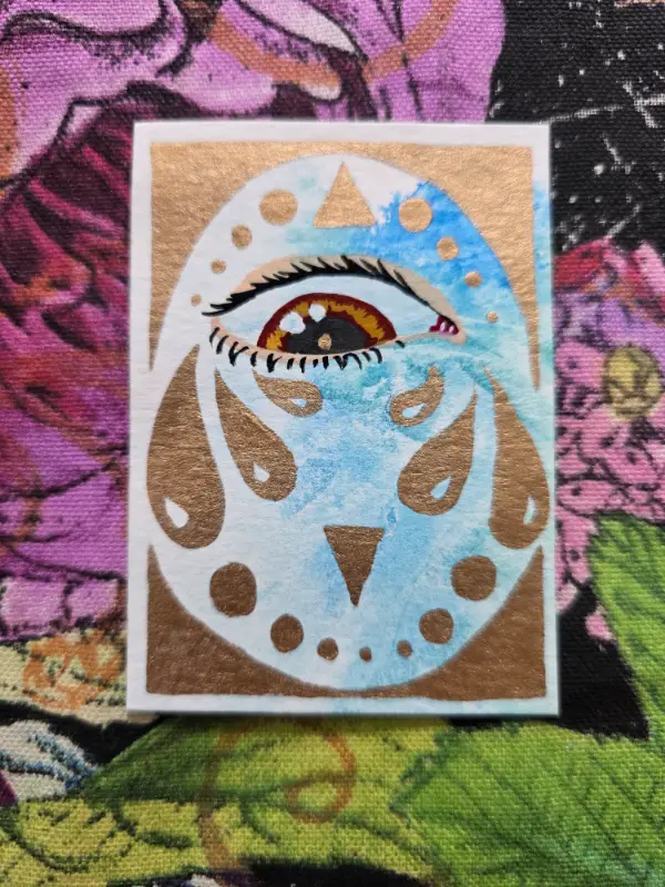 Tears in Gold #4 aceo art card