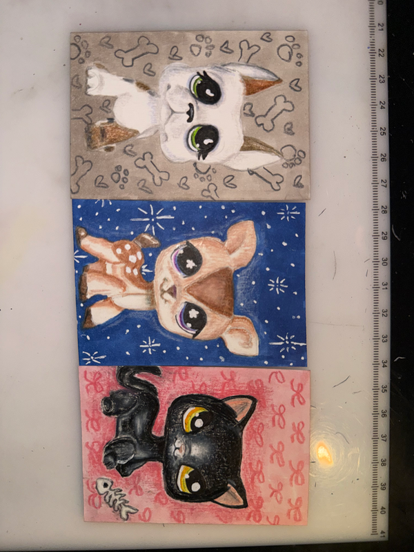 Mystery Littlest Pet Shop aceo art card