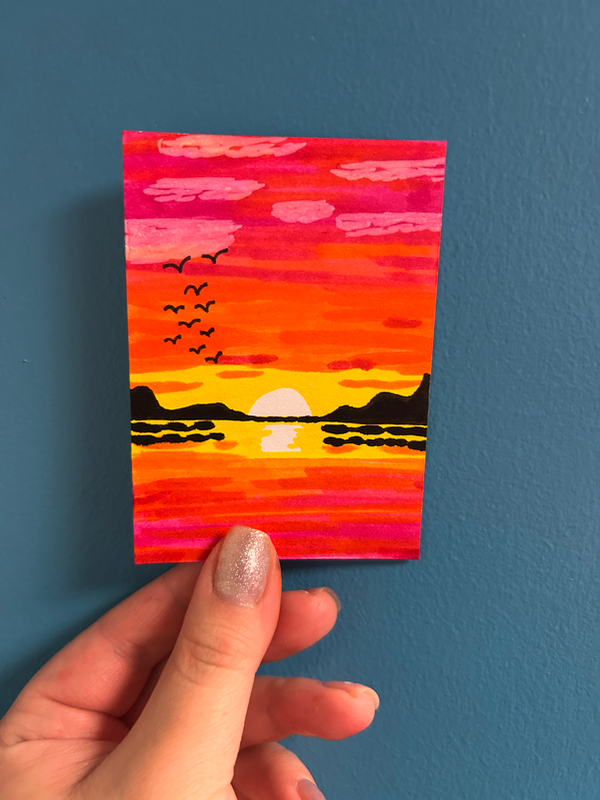 Sunset Reflections ACEO aceo art card