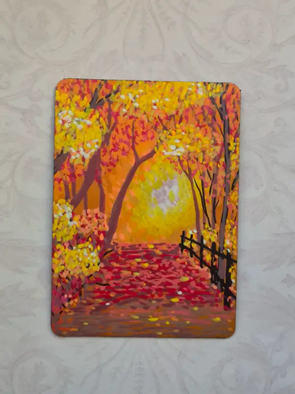 Golden Walk aceo art card