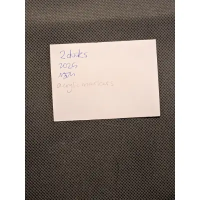 2 ducks aceo art card thumbnail 2