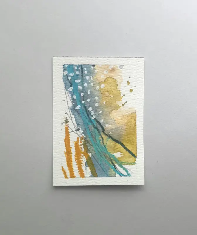 Golden Earth 3 aceo art card