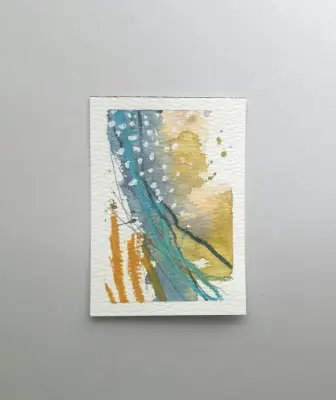 Golden Earth 3 aceo art card thumbnail 1